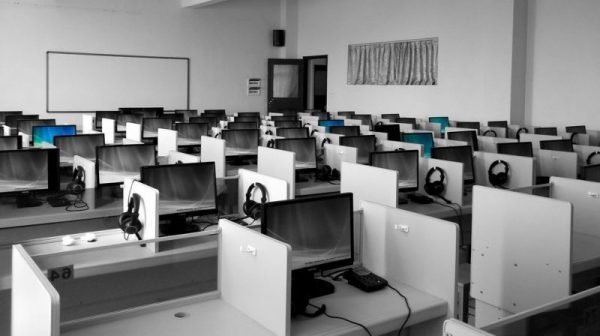 Virtual Classroom - Concept of a Classroom with Computers