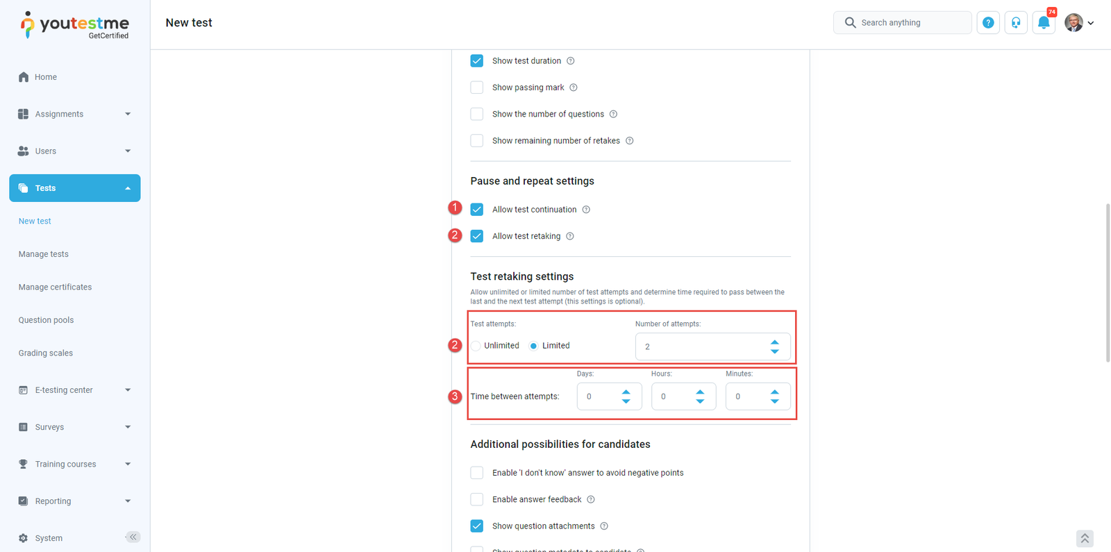 Test Retakes Test Retakes