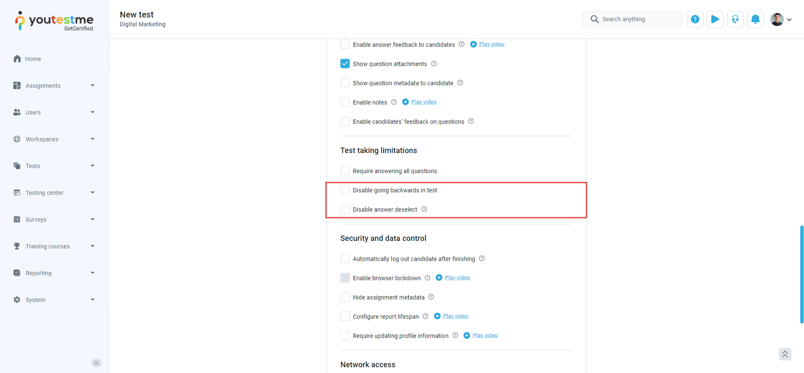 Real time grading - Allow navigation