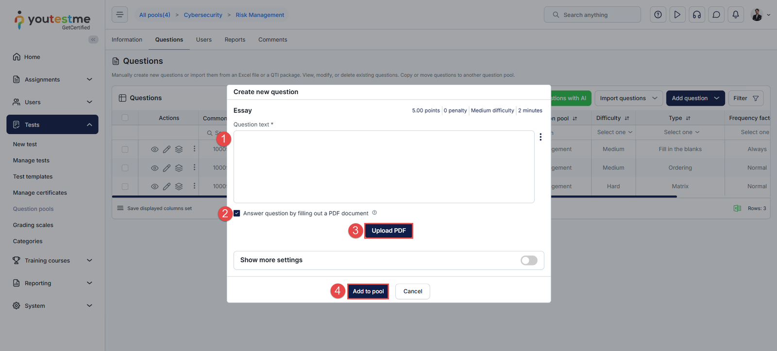 fillable PDF Essay question