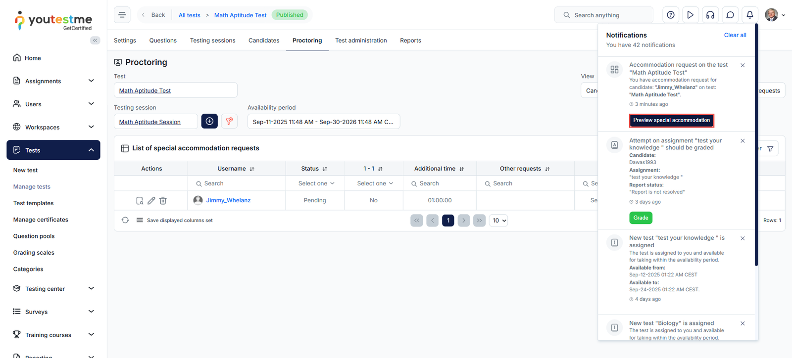 Preview special accommodation