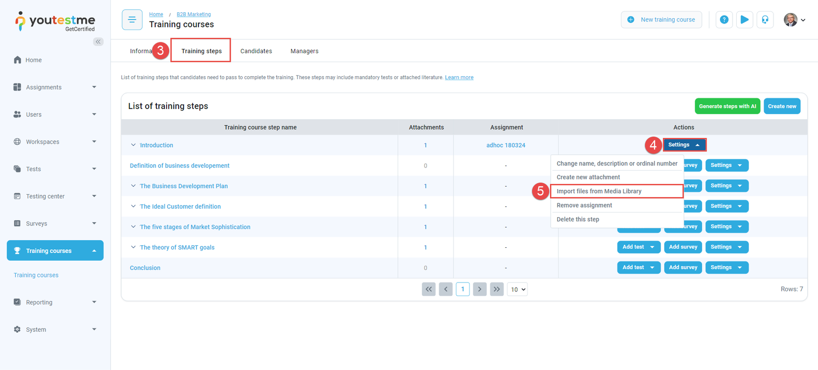 Import Attachment from library